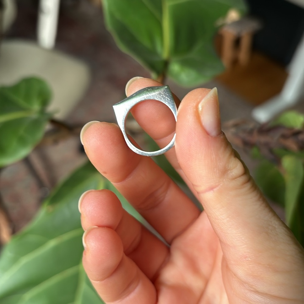 Sterling Silver Organic Ring Minimalist Ring - Picture 4 of 6